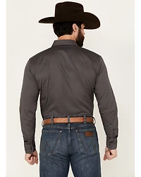 Blue Ranchwear Men's Rustler Solid Twill Long Sleeve Snap Stretch Western Work Shirt
