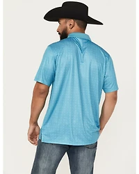 RANK 45® Men's Crossfire Geo Print Short Sleeve Polo