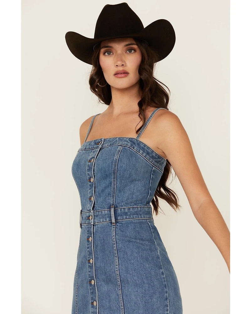 Levi's Women's Denim Bustier Midi Dress
