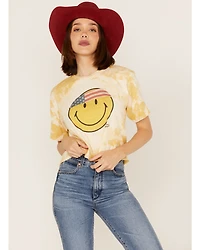 Bohemian Cowgirl Women's Boot Barn Exclusive Americana Smiley Face Graphic Bleach Spray Tee
