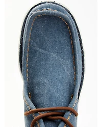 Justin Men's Hazer Denim Casual Hudson Shoes - Moc Toe