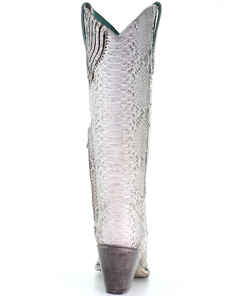 Corral Women's Python Tall Western Boots - Snip Toe