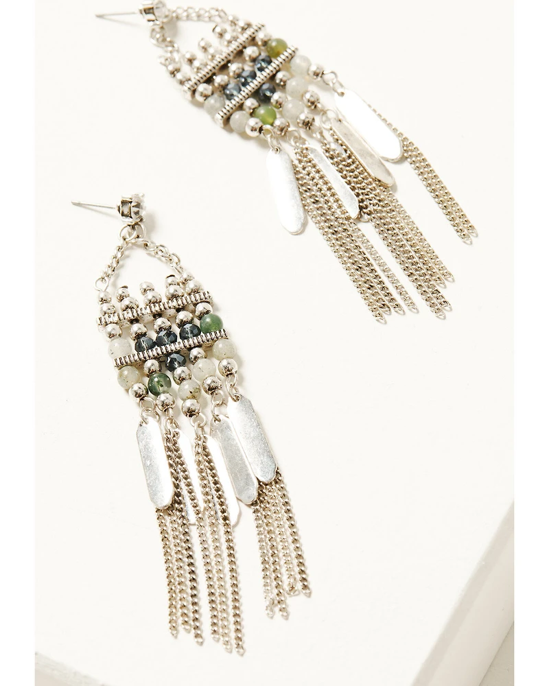 Shyanne Women's Juniper Sky Chandelier Earrings