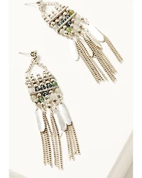 Shyanne Women's Juniper Sky Chandelier Earrings