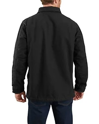 Carhartt Men's Black Washed Duck Sherpa Lined Work Coat - Big