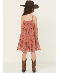 Rock & Roll Denim Girls' Conversational Print Sleeveless Dress