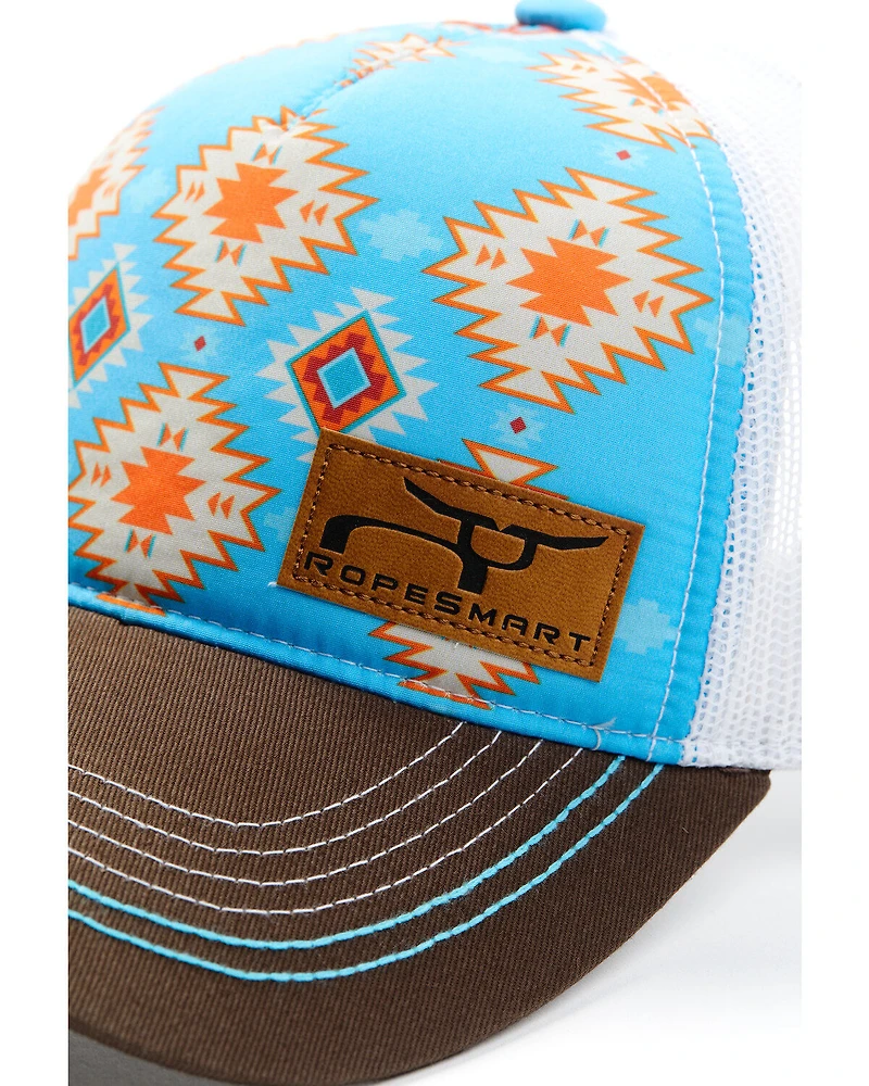 RopeSmart Women's LDS Turquoise Southwestern Print Mesh-Back Ball Cap