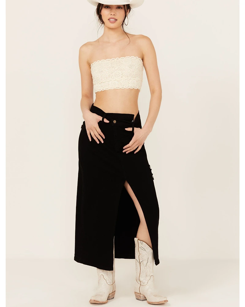 Vibrant Denim Women's Maxi Skirt