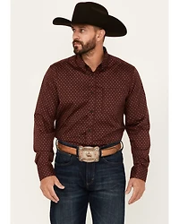 Cody James Men's Williams Mini Floral Print Long Sleeve Button-Down Stretch Western Shirt