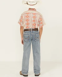 Rock & Roll Denim Boys' Light Wash Raised Bootcut Jeans