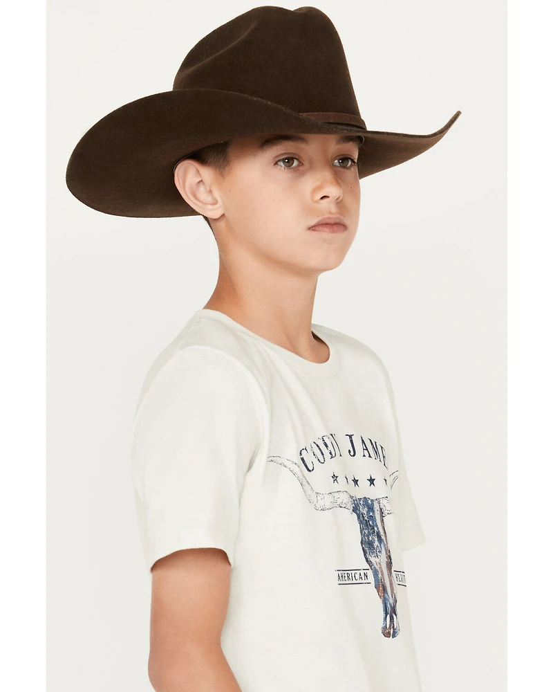 Cody James Boys' Steer Head Short Sleeve Graphic T-Shirt