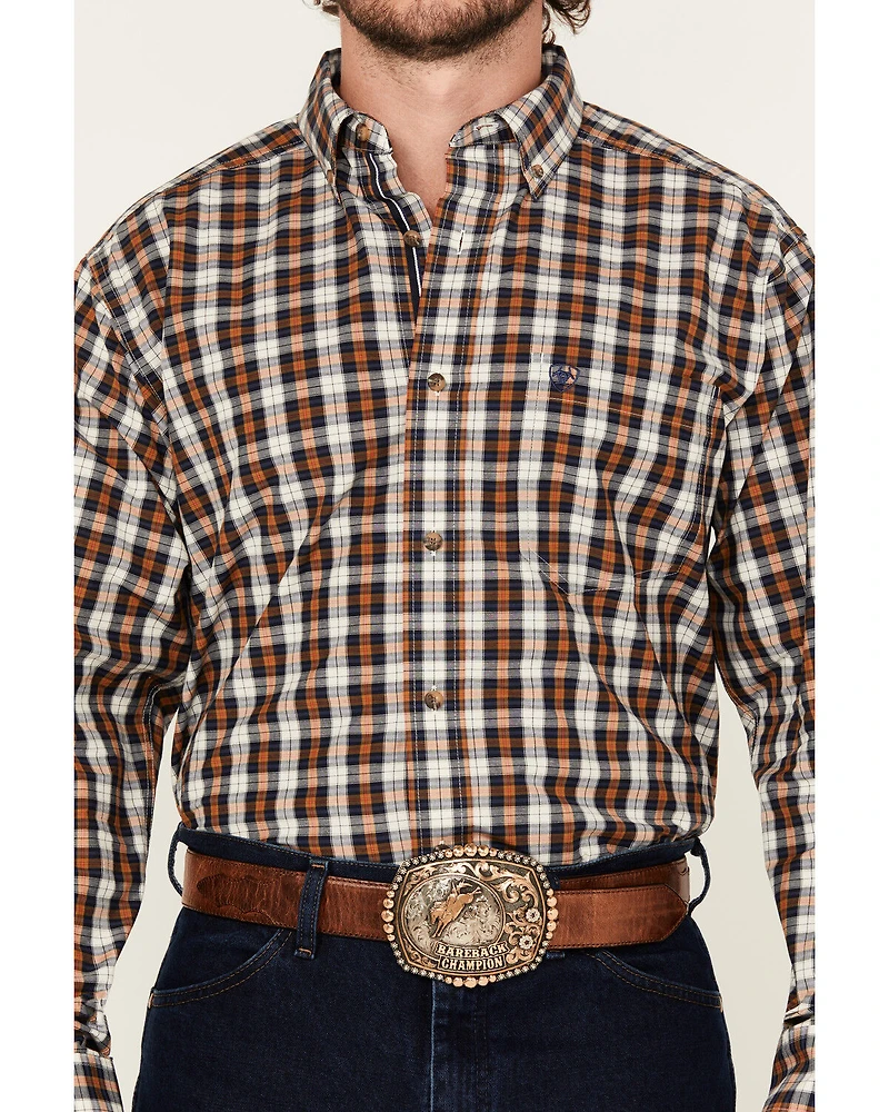 Ariat Pro Men's Thomas Plaid Print Long Sleeve Button-Down Western Shirt