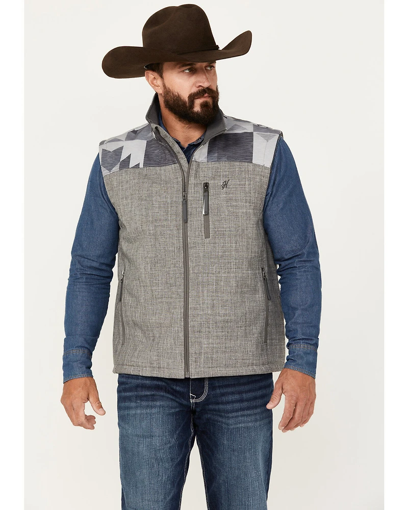 Hooey Men's Southwestern Print Softshell Vest