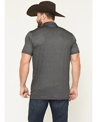 Cowboy Hardware Men's Geo Print Short Sleeve Snap Polo