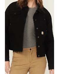Carhartt Women's Rugged Flex® Loose Fit Canvas Sherpa Lined Work Jacket