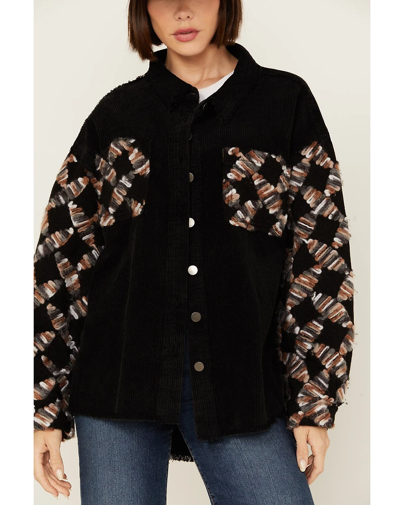 POL Women's Ribbon Detail Shacket