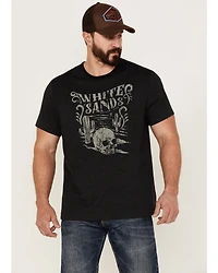 Brothers and Sons Men's Heathered White Sands Skull Graphic Short Sleeve T-Shirt
