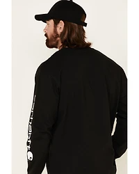 Carhartt Men's Loose Fit Heavyweight Long Sleeve Logo Graphic Work T-Shirt