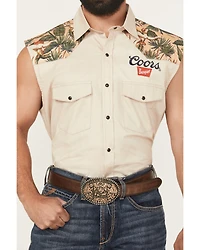 Coors Men's Boot Barn Exclusive Banquet Rodeo Logo Sleeveless Snap Bubba