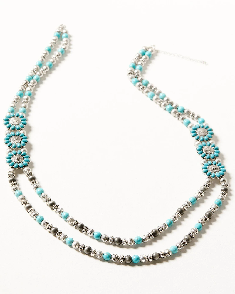 Shyanne Women's Desert Charm Double Beaded Necklace