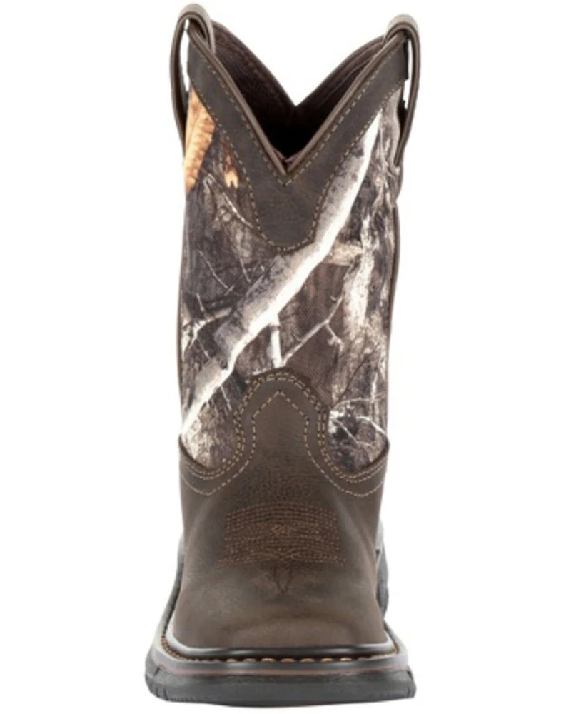 Rocky Boys' Big Kid Ride FLX Waterproof Western Work Boots - Soft Toe