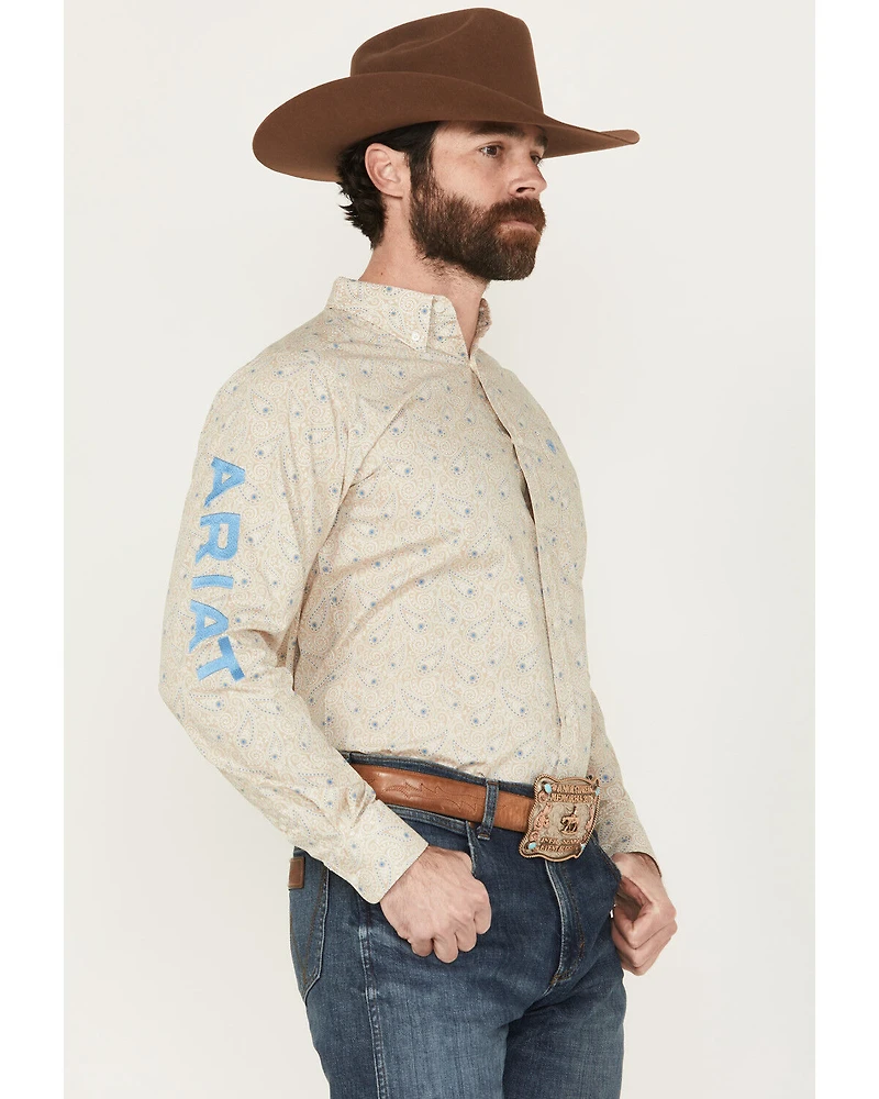 Ariat Men's Team Alder Paisley Print Long Sleeve Button-Down Western Shirt