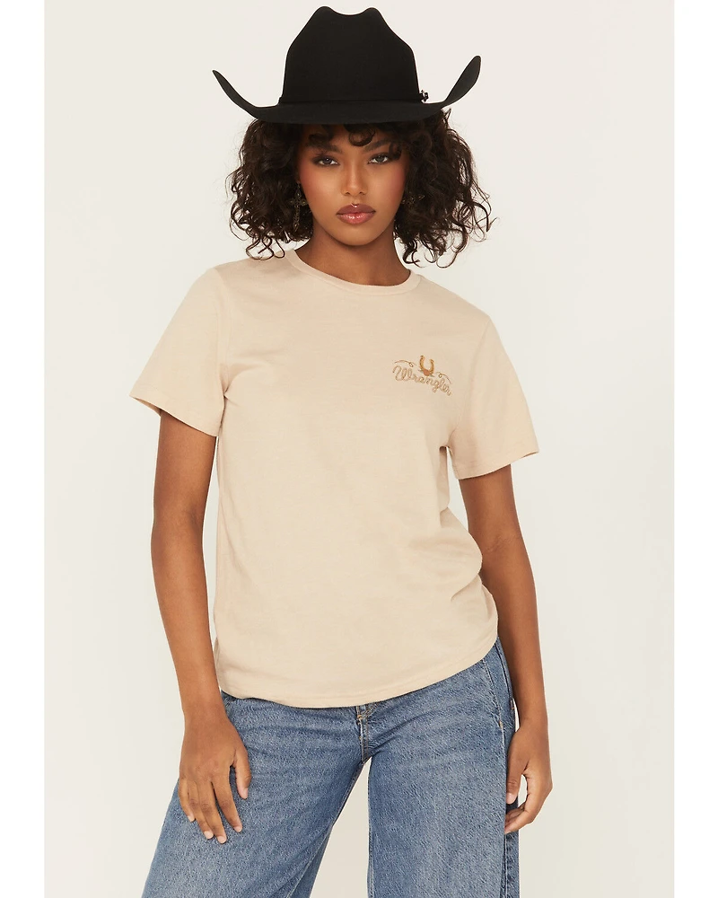 Wrangler Women's Logo Flower Short Sleeve Graphic Tee