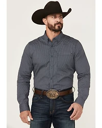 Cody James Men's Chris Geo Print Long Sleeve Button-Down Stretch Western Shirt