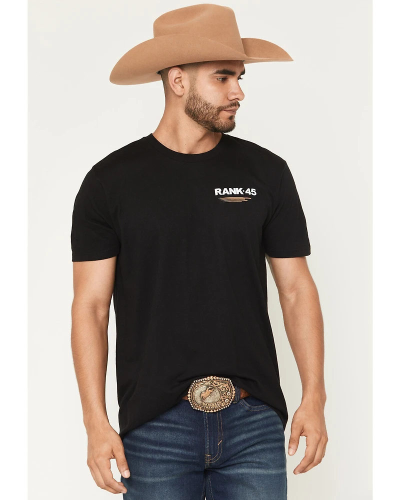 RANK 45® Men's Bull Stampede Short Sleeve Graphic T-Shirt