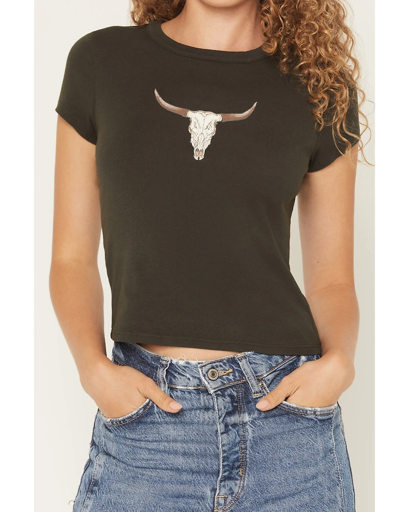 Originality Women's Steerhead Short Sleeve Graphic Baby Tee