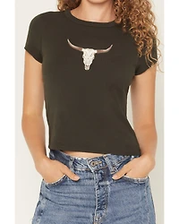 Originality Women's Steerhead Short Sleeve Graphic Baby Tee