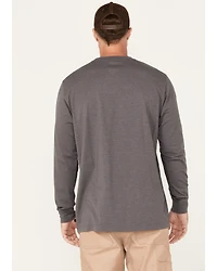Hawx Men's Stam Logo Long Sleeve Graphic Work T-Shirt