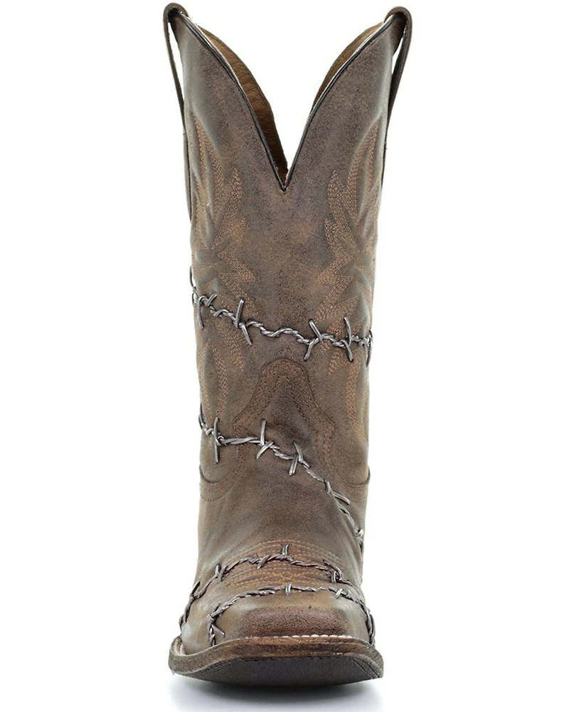 Corral Men's Barbed Wire Western Boots - Broad Square Toe