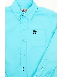 Cinch Toddler Boys' Solid Long Sleeve Button-Down Western Shirt