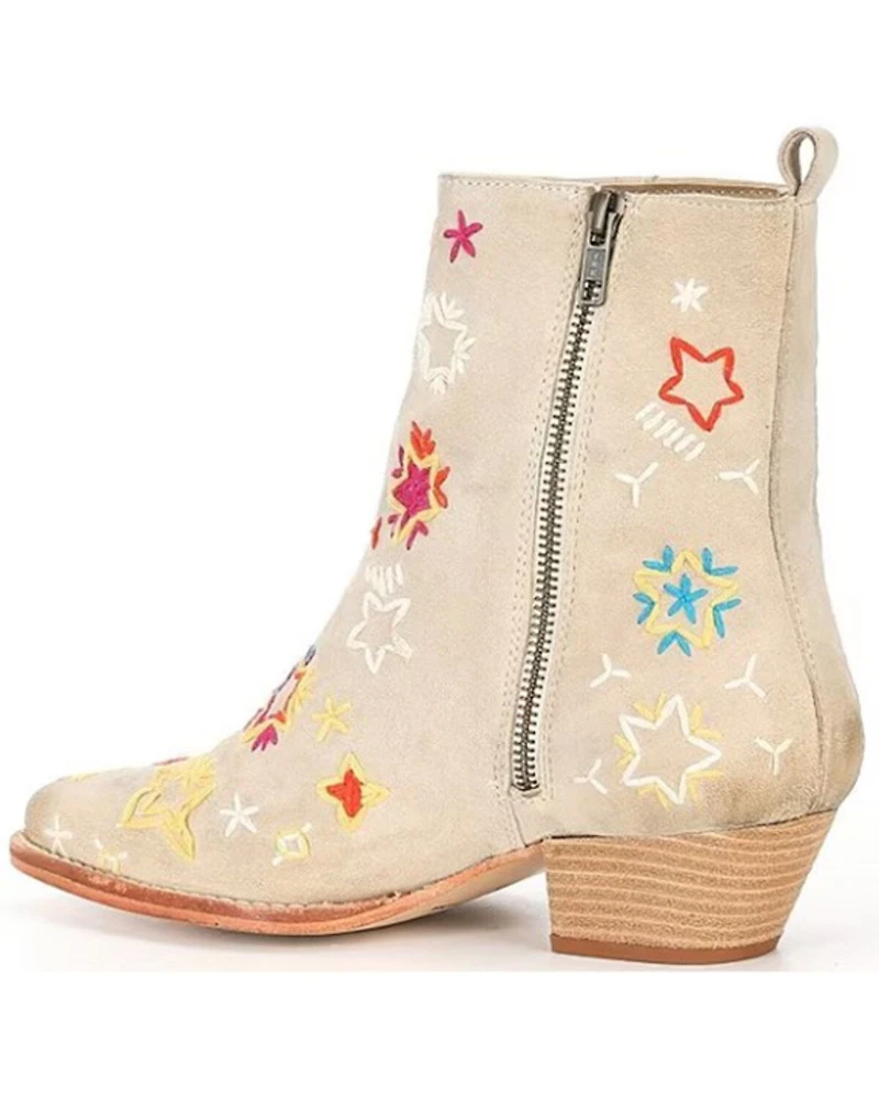 Free People Women's Bowers Embroidered Western Boots - Round Toe