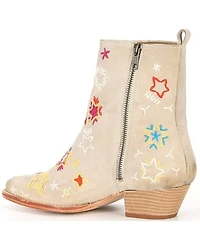 Free People Women's Bowers Embroidered Western Boots - Round Toe