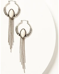 Shyanne Women's Hoop Chain Fringe Earrings