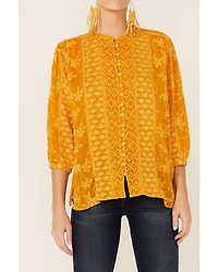 Johnny Was Women's Ciaga Phoebe Button Down Top
