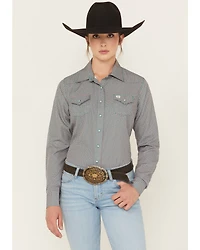 Cinch Women's Geo Print Long Sleeve Snap Stretch Western Shirt