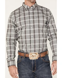 Cody James Men's Tall Pour Long Sleeve Plaid Print Button-Down Stretch Western Shirt