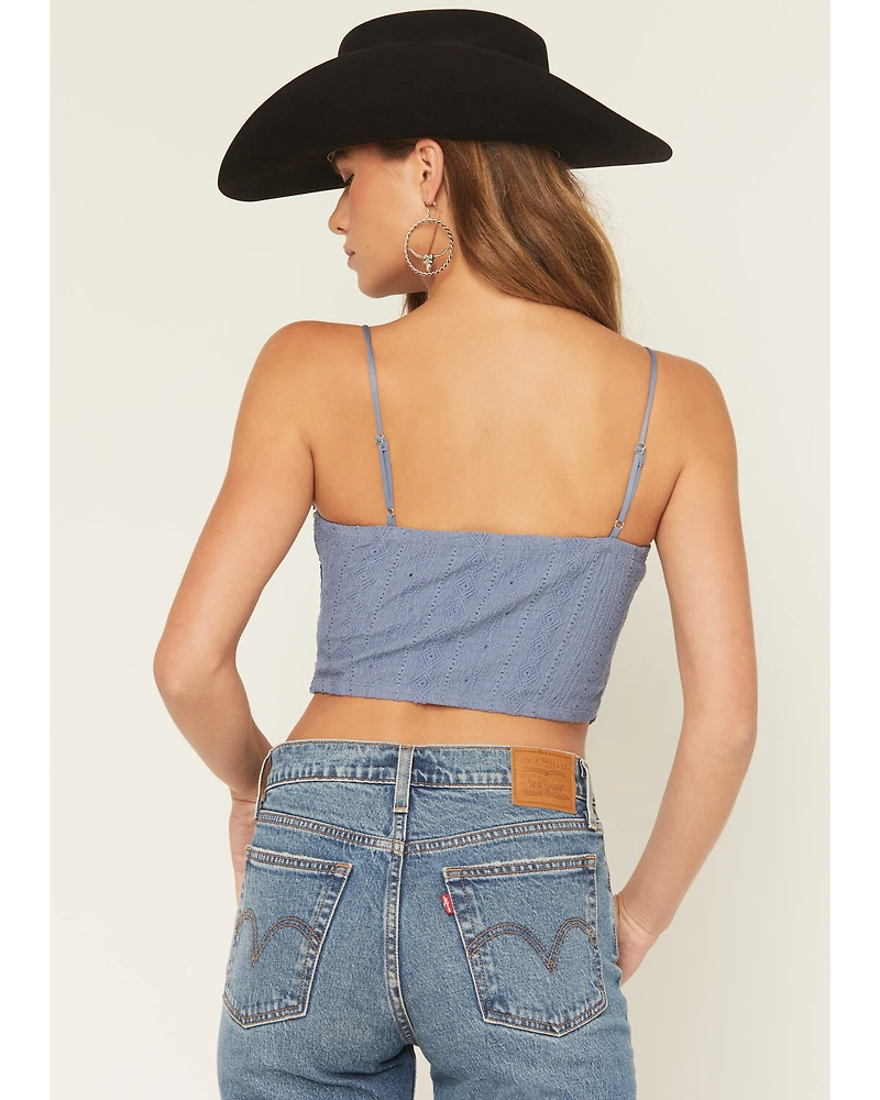 Miss Me Women's Studded Cropped Tank Top
