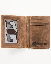 Hooey Men's Brown Liberty Rope Embossed Bi-Fold Money Clip Wallet