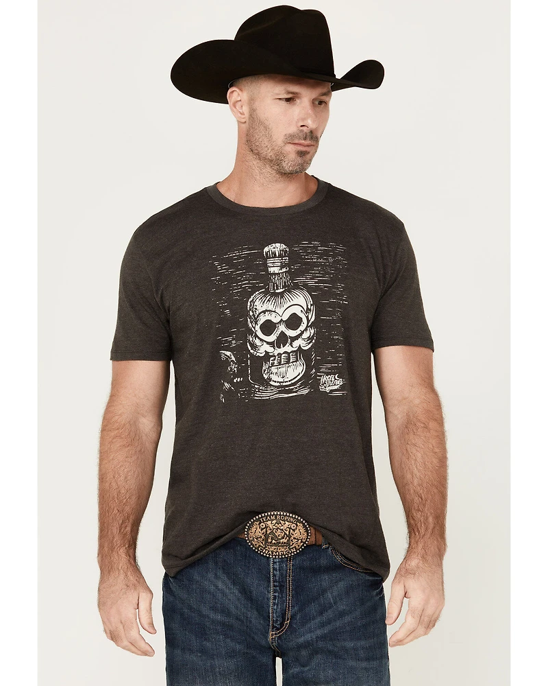 Moonshine Spirit Men's Bottle Lines Short Sleeve Graphic T-Shirt