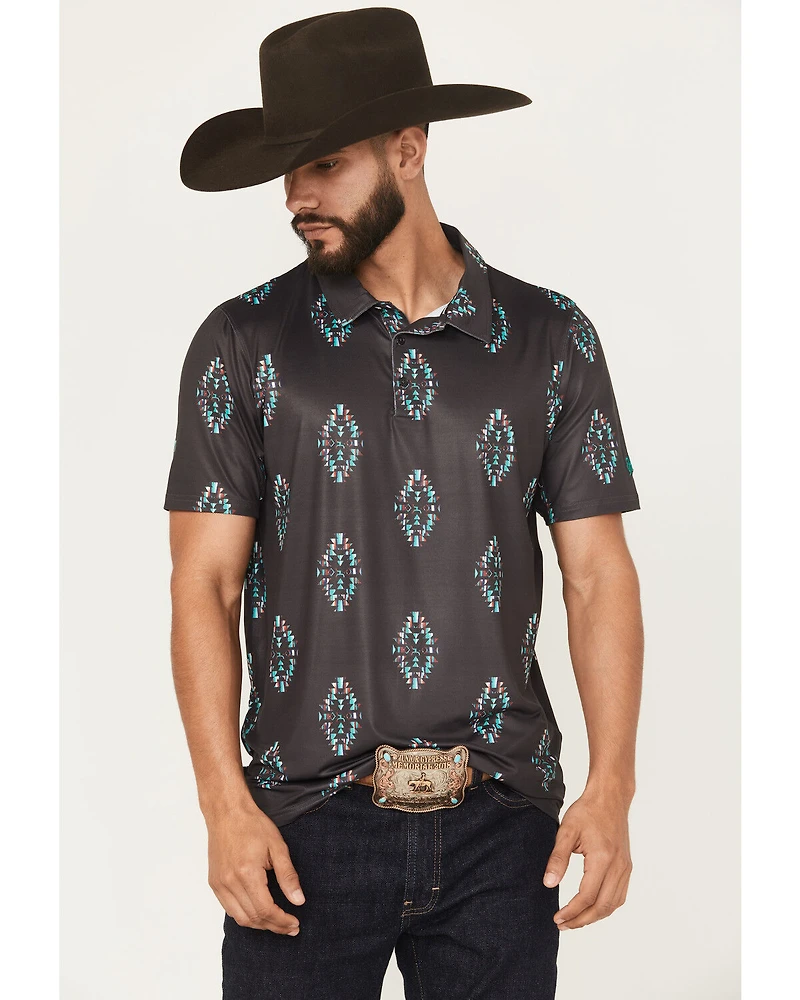 Hooey Men's Weekender Southwestern Print Polo Shirt