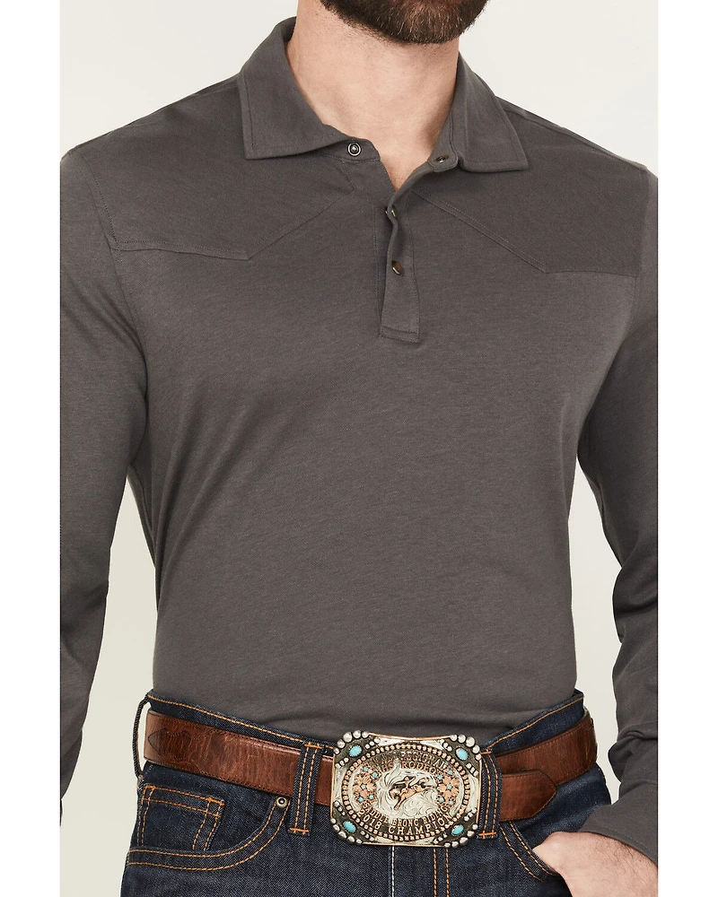 Cody James Black 1978™ Men's Drifter Solid Long Sleeve Polo