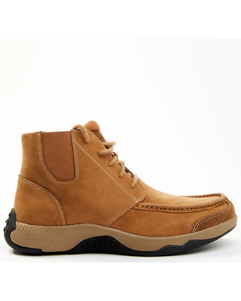Cody James Men's Crazy Horse Lace-Up Casual Western Boots - Moc Toe