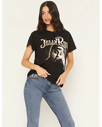 People of Leisure Women's Jelly Roll Face Short Sleeve Graphic Tee