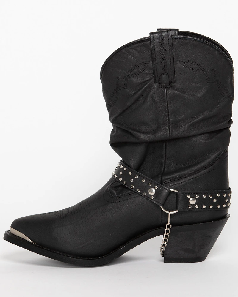 Shyanne Women's Tammye Slouch Harness Fashion Boots - Round Toe