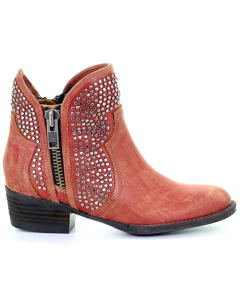 Circle G Women's Studded Booties - Round Toe