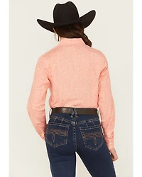 Cinch Women's Paisley Print Long Sleeve Button-Down Stretch Western Shirt